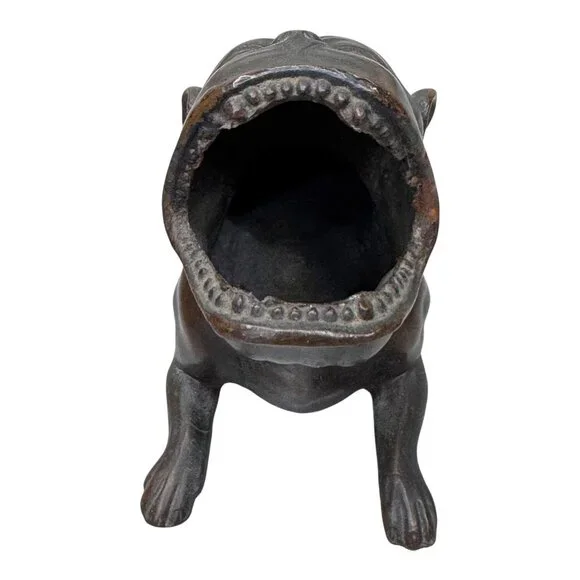 1920 ART Deco JENNINGS BROTHERS JB BRONZE Bulldog Cigar Ashtray Paperweight 1980